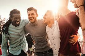 a group of diverse college men